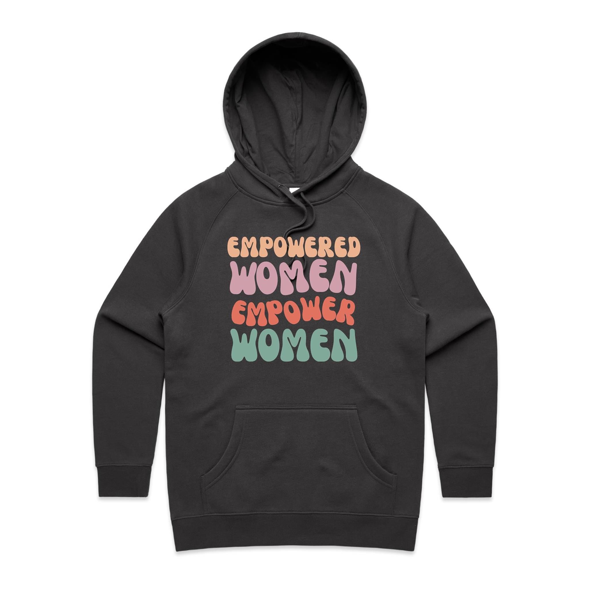 Empowered Women Empower Women - Womens Hoodie Coal Womens Hoodie Positivity Printed In Australia