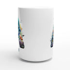 Personalise - Coral Sea Initial - White 15oz Ceramic Mug Personalised 15oz Mug animal customise Globally Fulfilled Initial Name personalise