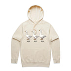 Duck Duck Goose - Mens Hoodie Ecru Mens Hoodie animal Printed In Australia