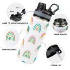 Cloud Rainbows - Insulated Water Bottle with Dual-Use Lid (18oz) Insulated Water Bottle with Dual-Use Lid (18oz) Printed Offshore