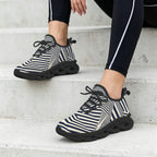 Black Stripes Women's Twisted Sole Sneakers
