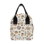 Books And Coffee - Zipper Lunch Bag Zipper Lunch Bag Printed Offshore