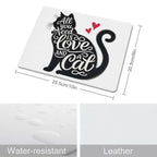 All You Need Is Love And A Cat Leather Mouse Pad Leather Mouse Pad animal Printed Offshore