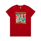 Retro Coffee Woman Women's AS Colour T-shirt Red Womens T-shirt Coffee Printed In Australia Retro