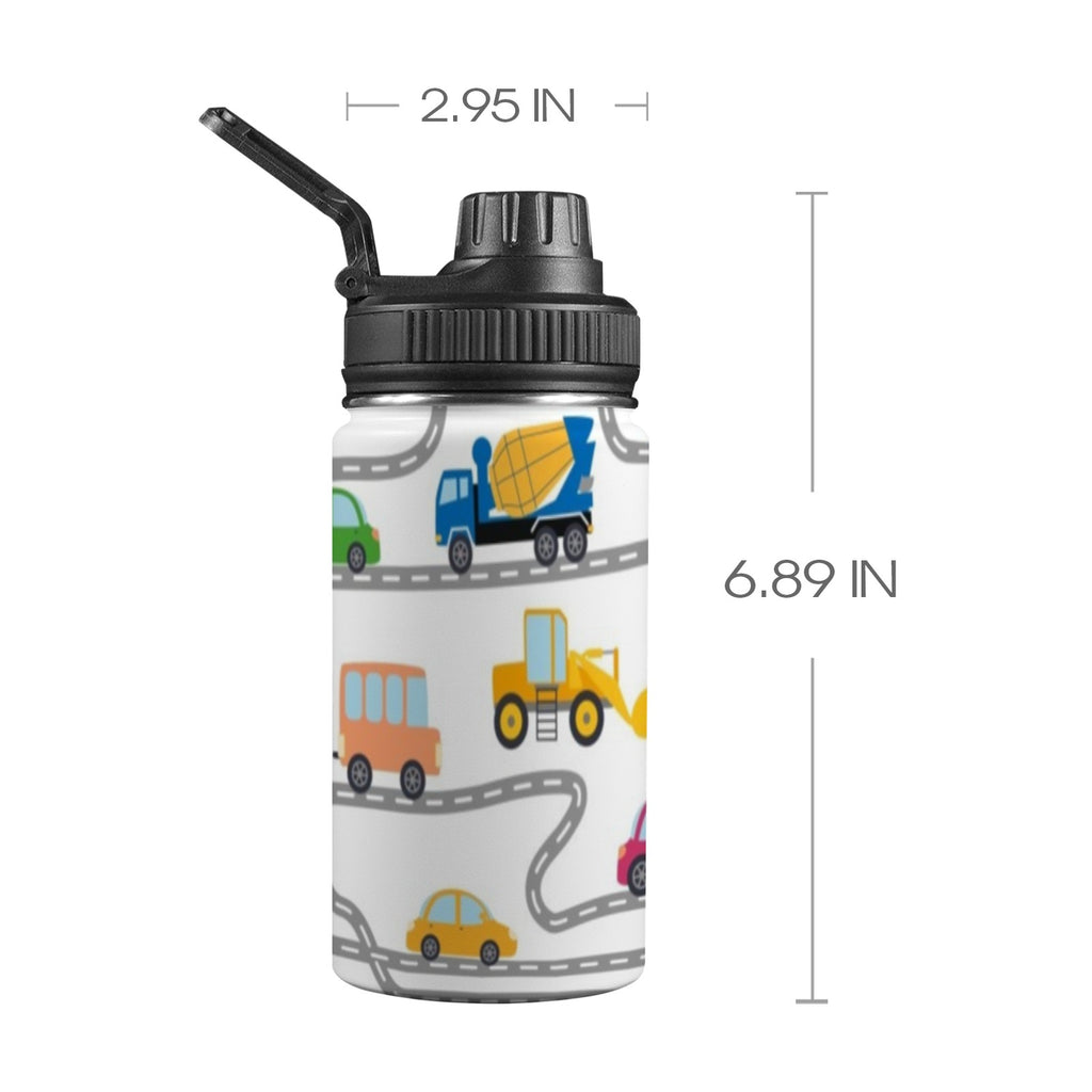 On The Road - Kids Water Bottle with Chug Lid (12 oz) One Size Kids Water Bottle with Chug Lid Printed Offshore