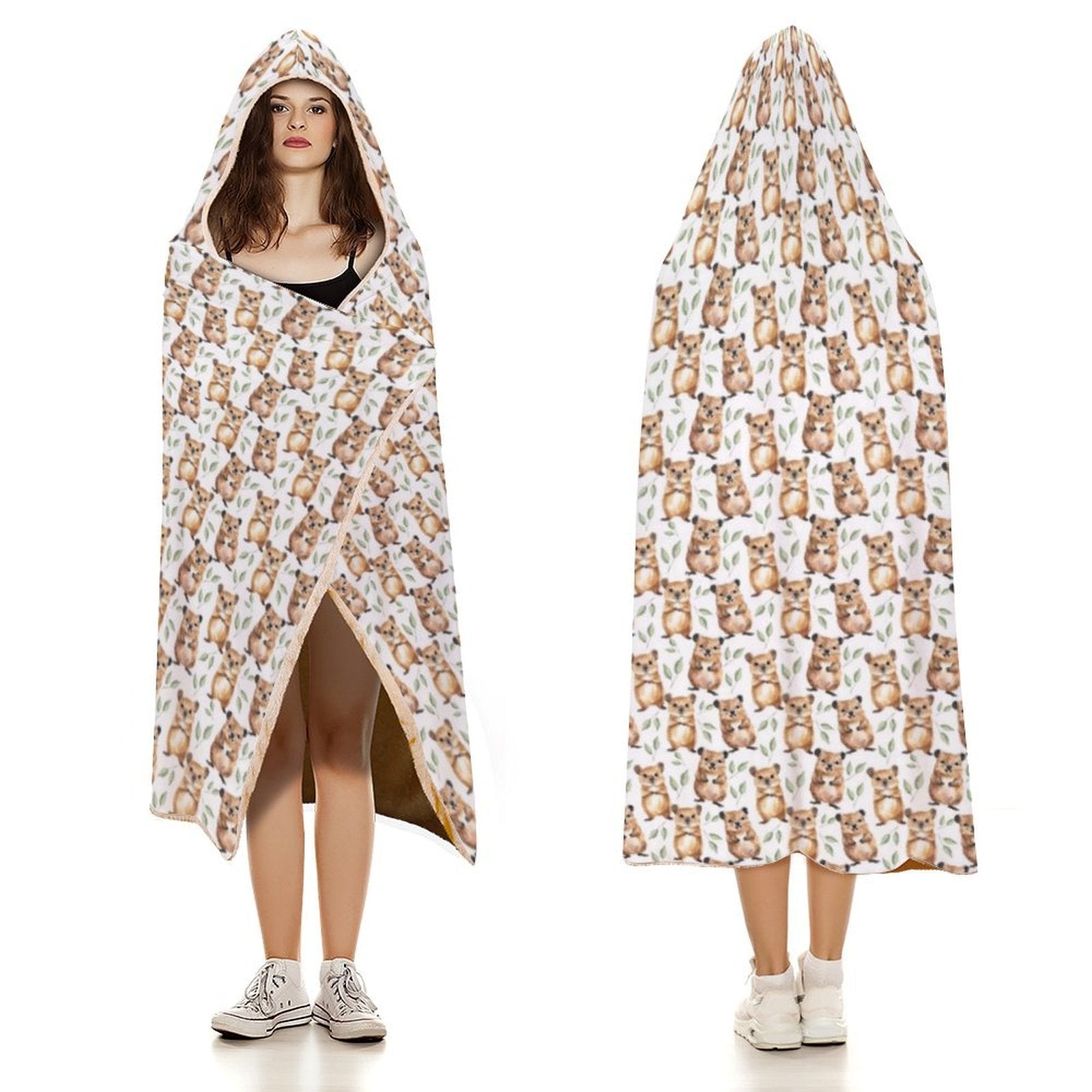 Quokkas Kids Hooded Blanket 100cm x 130cm