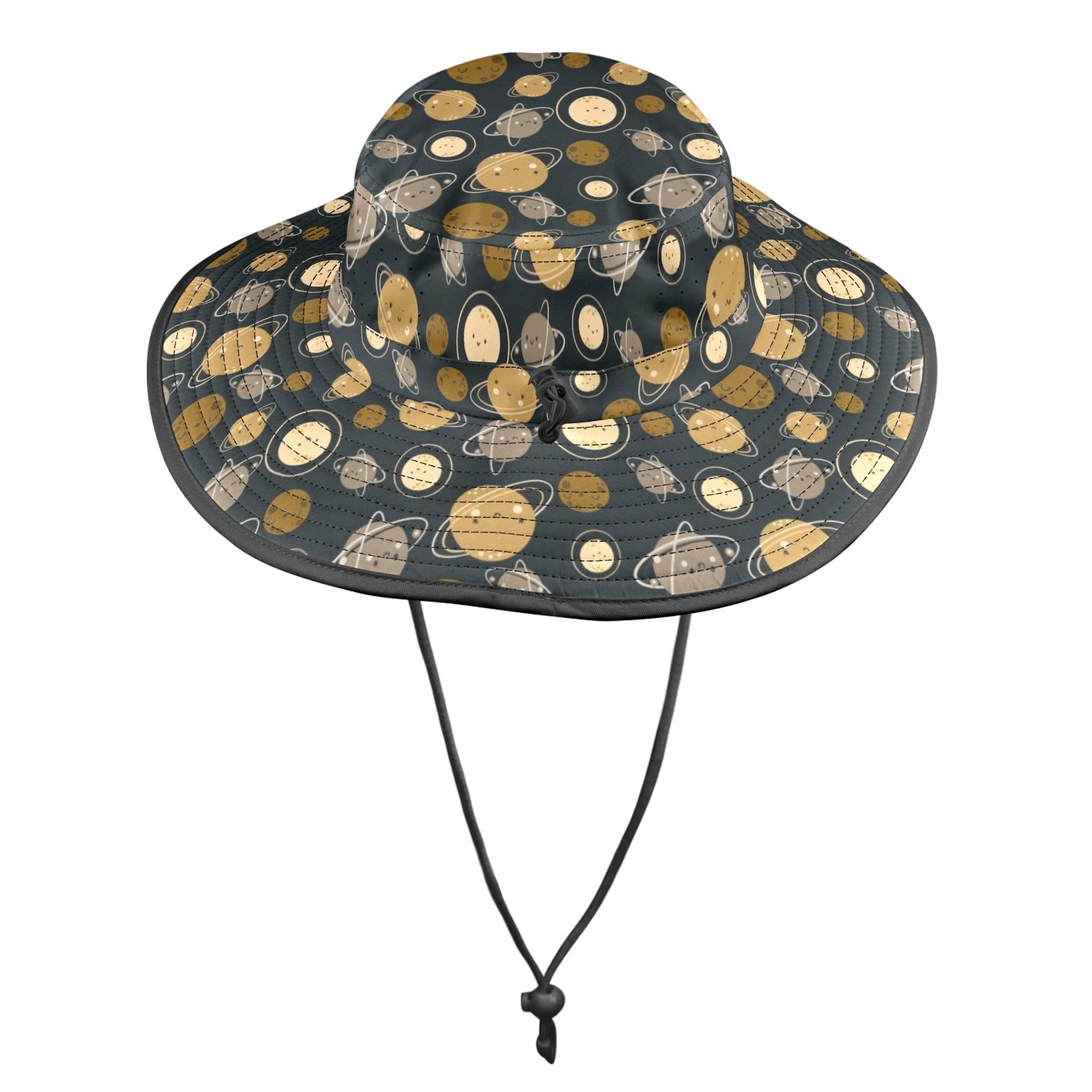 Planets Wide Brim Bucket Hat Wide Brim Bucket Hat Printed Offshore Space