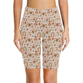 Peace And Love Women's Bike Shorts With Side Pockets