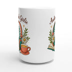 Audiobook Girlie - White 15oz Ceramic Mug 15oz Mug Globally Fulfilled Reading