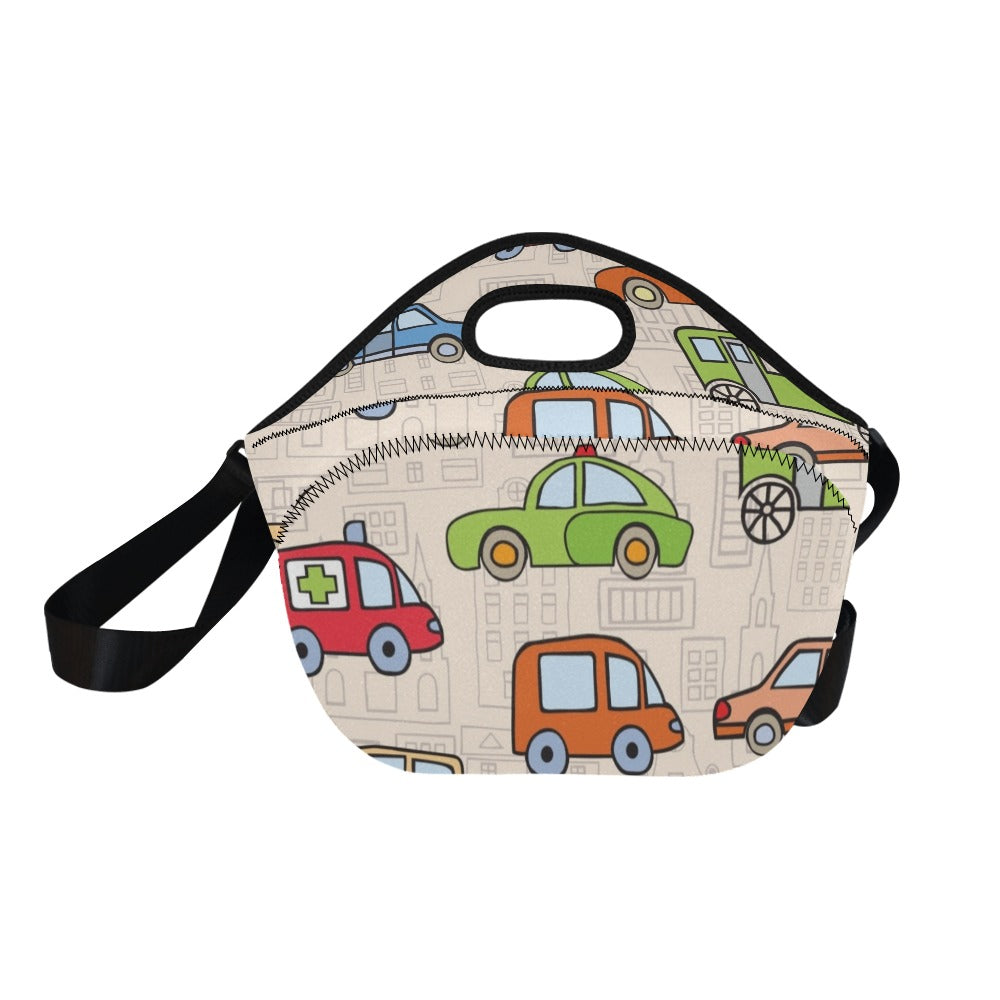 Kids Cars - Neoprene Lunch Bag Neoprene Lunch Bag Printed Offshore