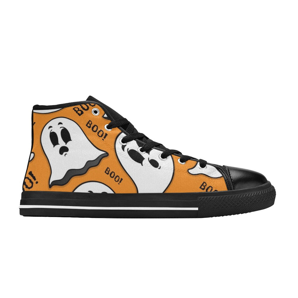 Ghost Boo - Women's High Top Canvas Shoes
