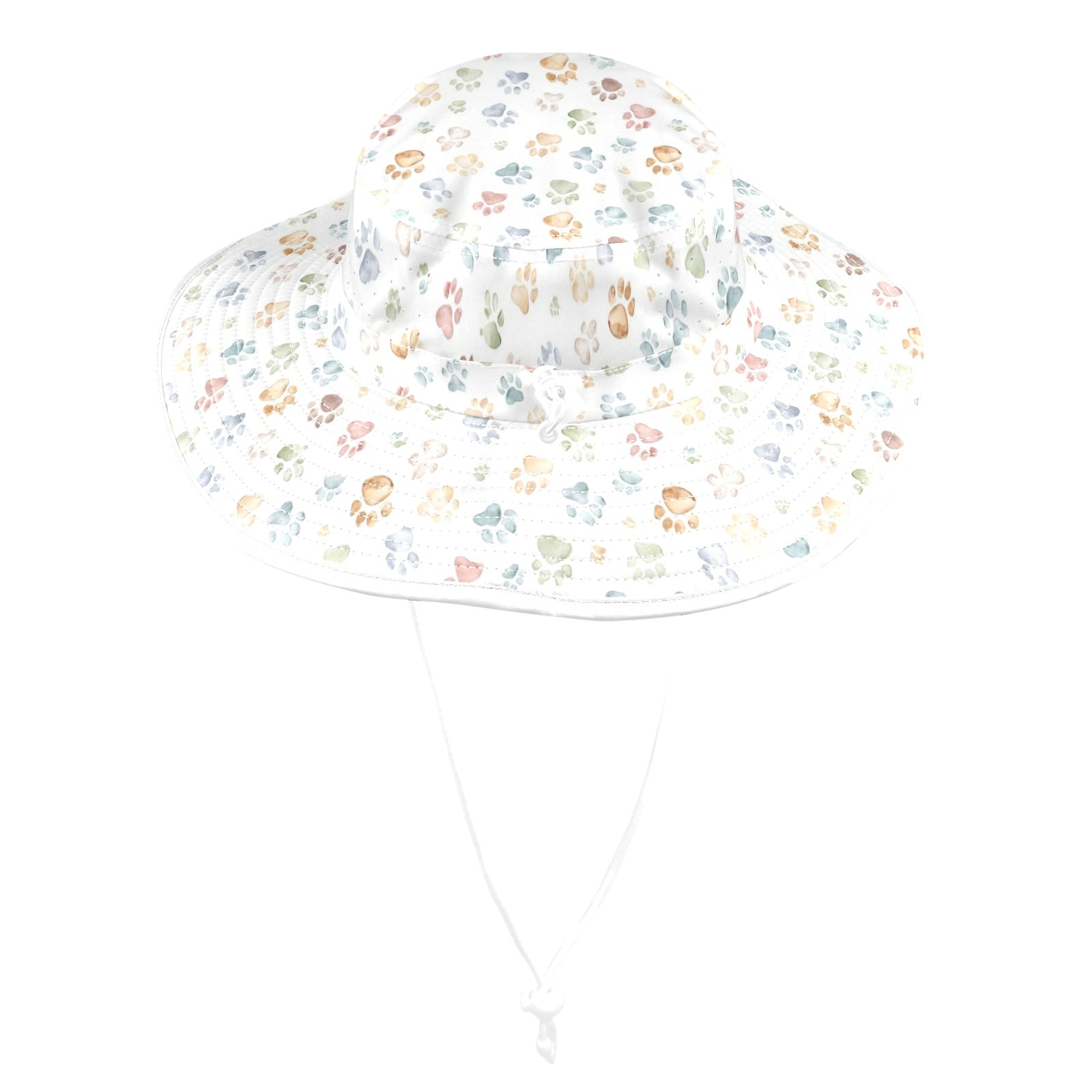 Paw Print Wide Brim Bucket Hat Wide Brim Bucket Hat animal Printed Offshore