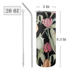 Tulips 20oz Tall Skinny Tumbler with Lid and Straw