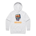 It Might Be Time To Rewind, Cassette Tape Women's AS Colour Hoodie White Marle Womens Hoodie Music Printed In Australia Retro