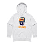 It Might Be Time To Rewind, Cassette Tape - Womens Hoodie White Marle Womens Hoodie Music Printed In Australia Retro
