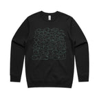 Lots And Lots Of Cats AS Colour Stencil Crew Sweatshirt