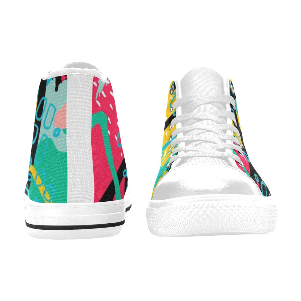 Bright And Colourful - Men's High Top Canvas Shoes