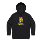 Melting Cube - Womens Hoodie Black Womens Hoodie Games Printed In Australia