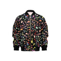 Quavers, Music Notes Kids Bomber Jacket XL Kids Bomber Jacket Music Printed Offshore