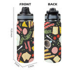 Breakfast Food - Insulated Water Bottle with Dual-Use Lid (18oz) Insulated Water Bottle with Dual-Use Lid (18oz) Food Printed Offshore