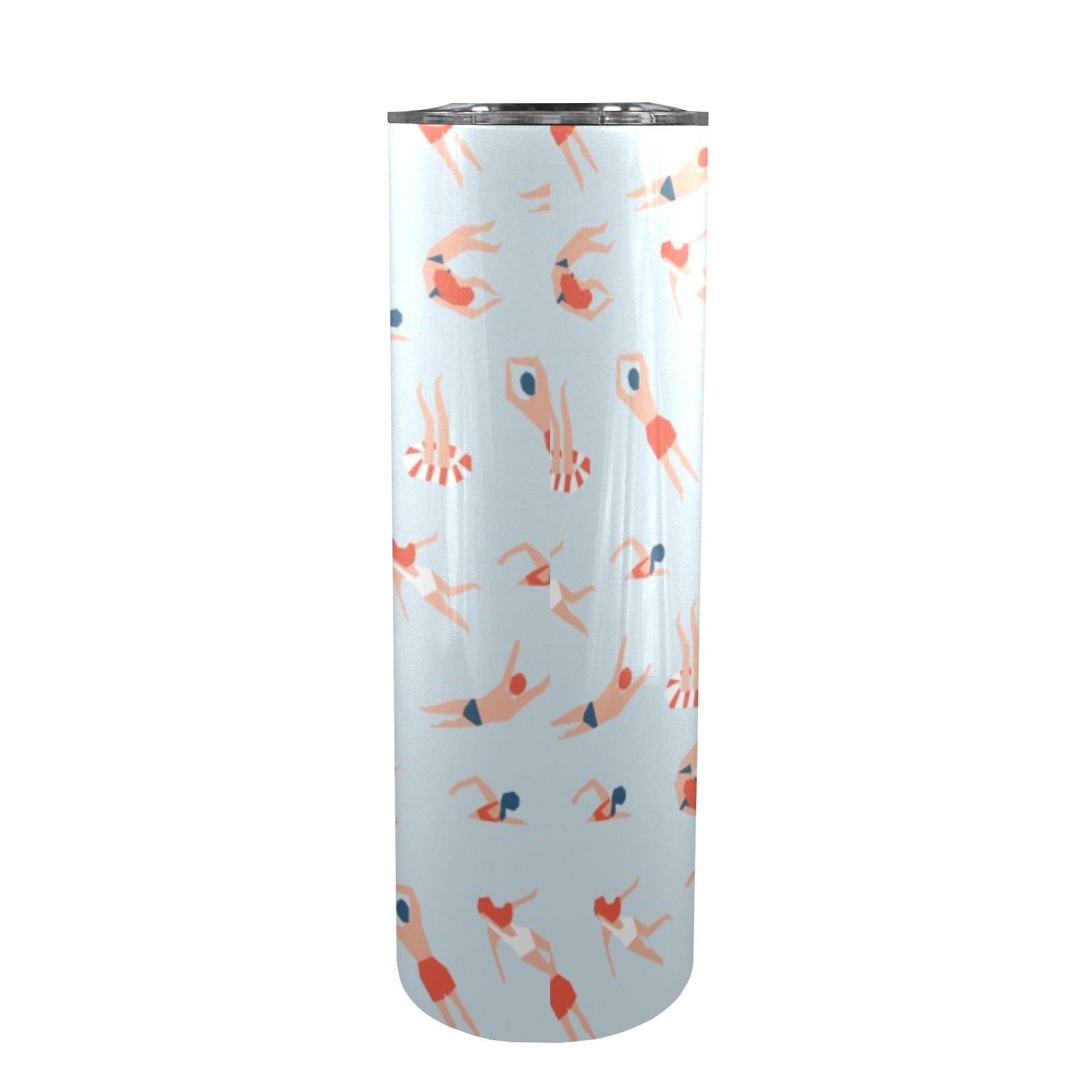 Summer Swim - 20oz Tall Skinny Tumbler with Lid and Straw