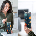 Galaxy - 20oz Tall Skinny Tumbler with Lid and Straw