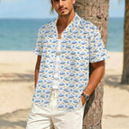 UFO's Men's Crinkle Hawaiian Shirt