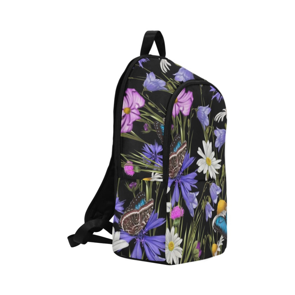 Butterfly Flowers - Fabric Backpack