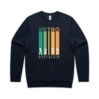 Retro Nostalgia - AS Colour Stencil Crew Sweatshirt Navy Sweatshirt Printed In Australia Retro