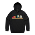 Drummer Evolution Men's AS Colour Hoodie Black Mens Hoodie Music Printed In Australia