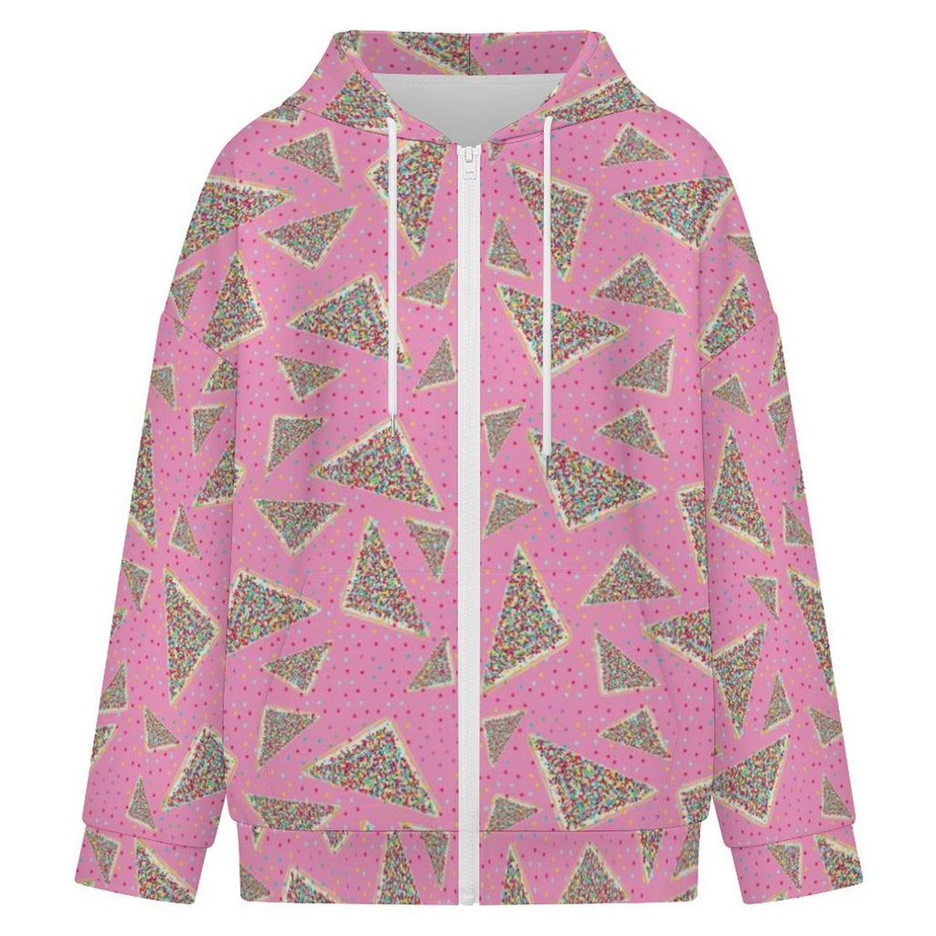Fairy Bread Pink Women's Full-Zip Hoodie