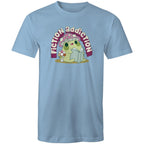 Fiction Addiction - Mens T-Shirt Carolina Blue Mens T-shirt Printed In Australia Reading