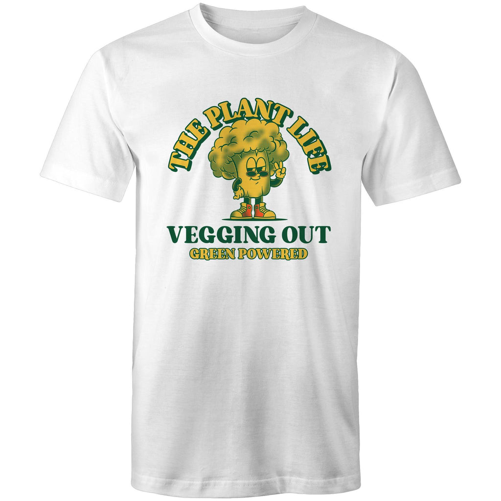 The Plant Life, Vegetarian - Mens T-Shirt White Mens T-shirt Plants Printed In Australia