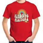 Kindness Matters - Kids Youth T-Shirt Red Kids Youth T-shirt Kindness Positivity Printed In Australia Retro