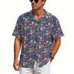 Music Instruments Men's Crinkle Hawaiian Shirt