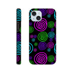 Bright Spirals - Apple iPhone Tough case iPhone 15 Plus iPhone Tough Case Globally Fulfilled