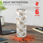 Cute Mushrooms 20oz Tall Skinny Tumbler with Lid and Straw