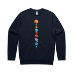 SweatshirtSolar System - AS Colour Stencil Crew Navy Sweatshirt Printed In Australia Space