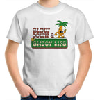Slow Down And Enjoy Life - Kids Youth T-Shirt White Kids Youth T-shirt Printed In Australia Retro
