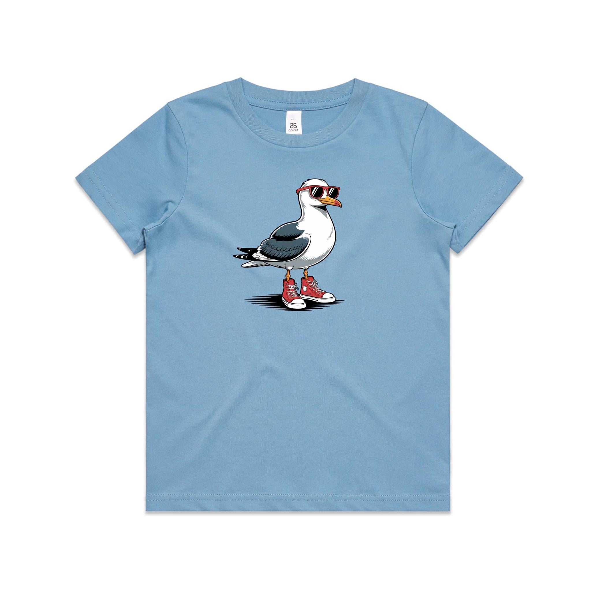 Seagull With Sunglasses And High Tops Kid's AS Colour T-shirt