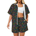 Squiggle Time Women's Windbreaker Short Set 2XL Women's Windbreaker Short Set Printed Offshore