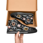 Eyes On Black  Kids High Top Canvas Shoes
