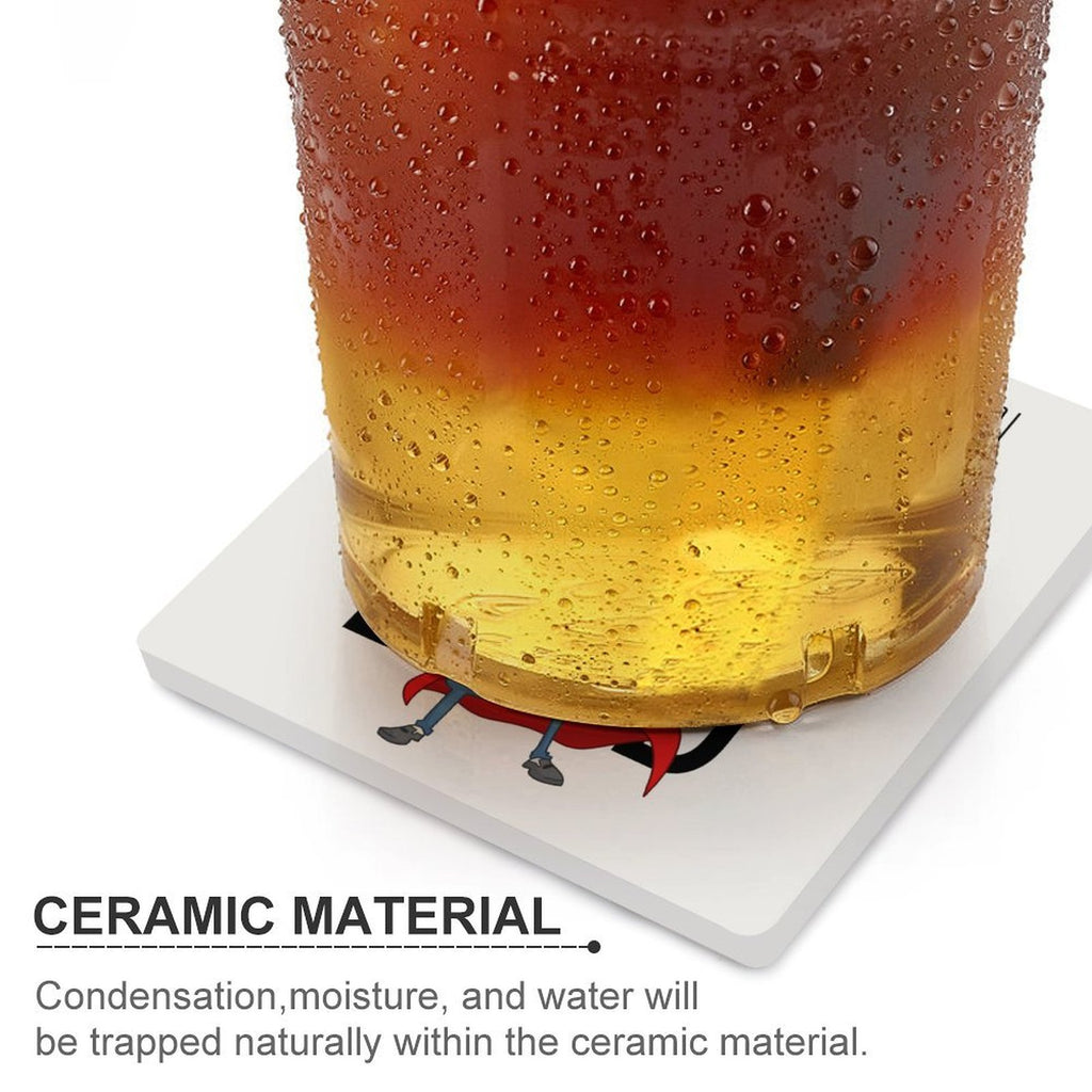 Dad, The Original Superhero - Ceramic Coasters (Square) Ceramic Coasters Dad Printed Offshore