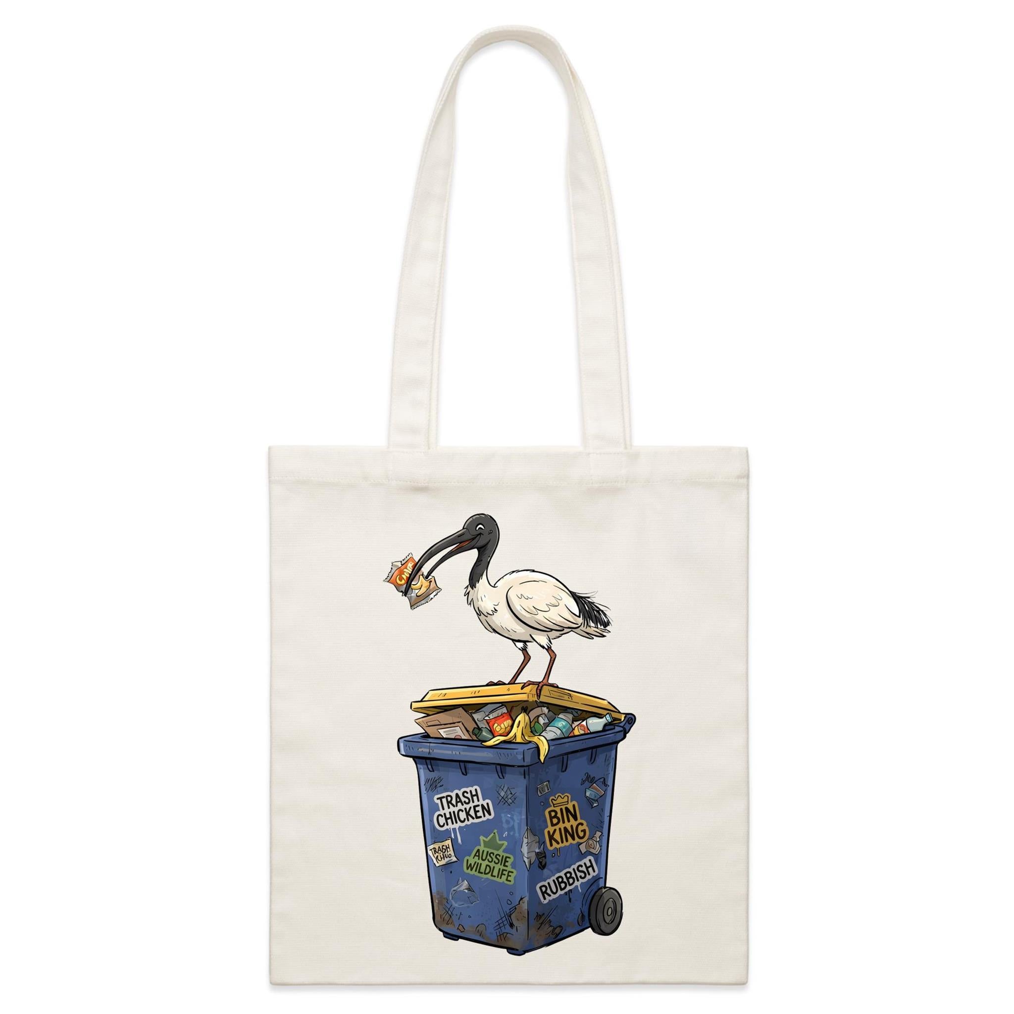 Bin Chicken Australian Ibis Parcel Canvas Tote Bag