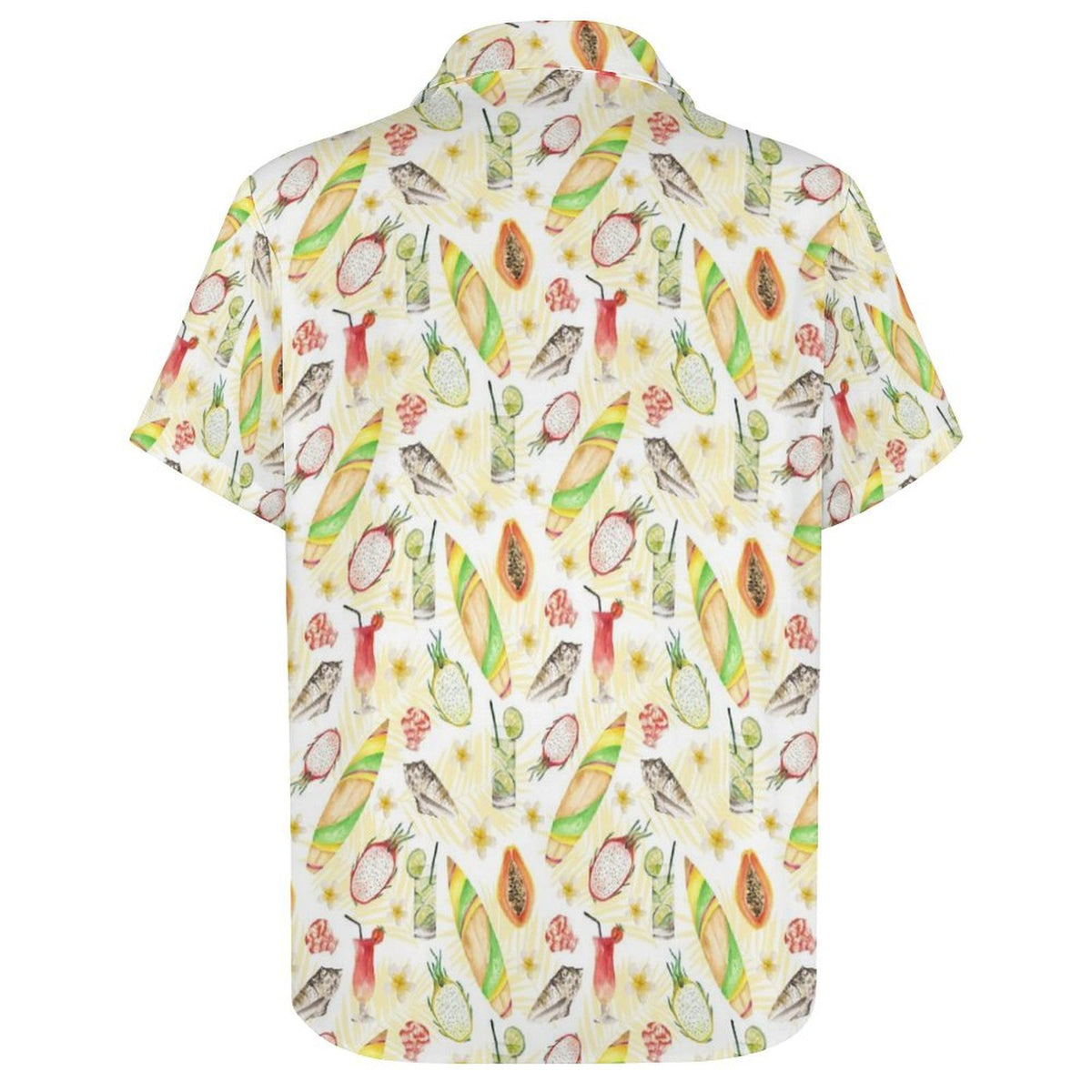 Tropical Surf Women's Collared Pocketless Short Sleeve Shirt