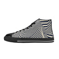 Crazy Lines Men's High Top Canvas Shoes US14 Men's Classic High Top Canvas Shoes Printed Offshore