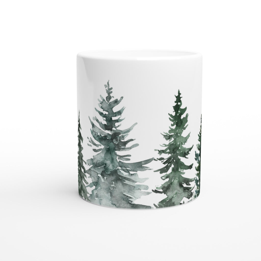 Trees - White 11oz Ceramic Mug White 11oz Mug Globally Fulfilled Plants
