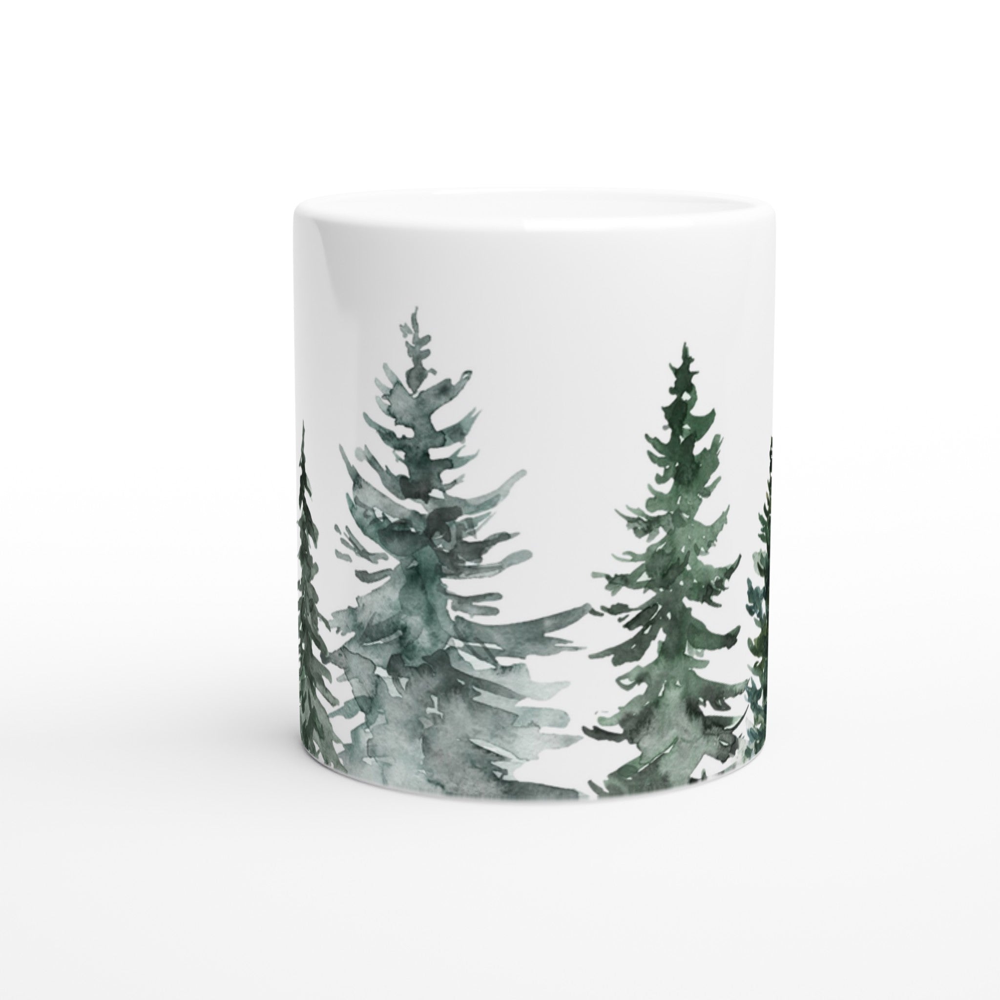 Trees - White 11oz Ceramic Mug White 11oz Mug Globally Fulfilled Plants