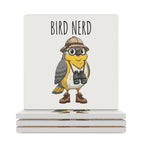 Bird Nerd 2 Ceramic Coasters white Ceramic Coasters animal Birds Printed Offshore