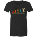 Saxophone Player Evolution - Womens T-shirt Black Womens T-shirt Music Printed In Australia